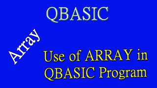 24 Use of Array in QBASIC in Nepali [upl. by Ceciley]