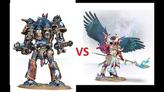 Imperial Knights vs Thousand Sons Competitive Warhammer 40k [upl. by Nicolais]