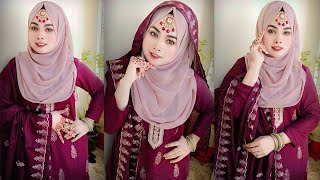 Hijab tutorial with tikli  Wedding special hijab style [upl. by Ahtenek]