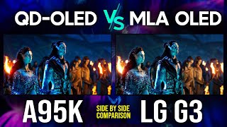 Sony A95K QDOLED vs LG G3 MLA OLED  Premium 4K TV Comparison [upl. by Buckden]