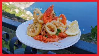 Fritto Misto  Creveti si Calamari  Florin Arvunescu in Italia  Coasta Amalfi [upl. by Eislrahc]