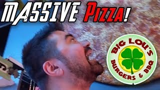 AJ Vlog Big Lous Massive Pizza Challenge [upl. by Lark]