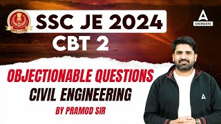 SSC JE 2024  SSC JE CBT 2 Civil Engieering Objection Questions  By Prmaod Sir [upl. by Nwahsor]