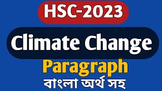 HSC2023  Climate Change Paragraph [upl. by Enenej]