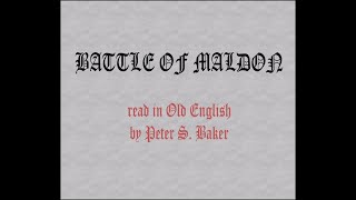 OLD ENGLISH  quotBattle of Maldonquot [upl. by Zeiler11]