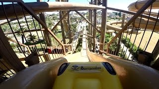 Wild Barracudas water slide waterpark aquapark Aqualandia Jesolo Venice Italy [upl. by Hueston]