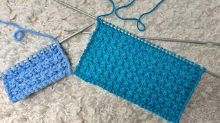 Easy FourRow Repeat Knitting Stitch [upl. by Arahset450]