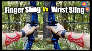 Archery Sling Comparison  Wrist Sling vs Finger Sling [upl. by Garson]