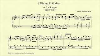 Bach Prelude in F major BWV 928 Piano [upl. by Anaer471]