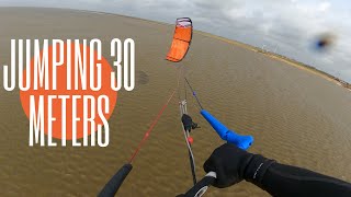 Jumping 30 Meters High  Kitesurfing During Storm Evert [upl. by Carry]