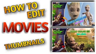 How to make thumbnail for movies review videos Movies review ke liye aise banaye thumbnailsTCedits [upl. by Noelopan]