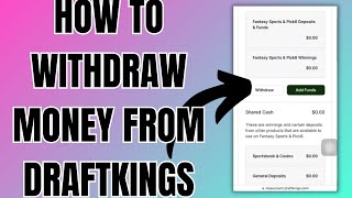 How to withdraw from Draftkings [upl. by Demmahom]