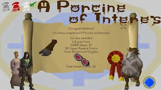 OSRS A Porcine of Interest Quest Guide  Ironman Approved [upl. by Nemhauser]