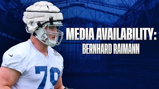 Bernhard Raimann Media Availability  Indianapolis Colts 2022 Training Camp [upl. by Annerahs955]