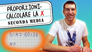 PROPORZIONI calcolo del termine incognito x anche CON FRAZIONI  2ᵃ Media Tutorial genitori [upl. by Adnahsat]