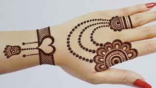 Beautiful Backhand Jewelry Mehndi designsEasy Mehandi designSimple Mehandi ka designMehandiमहेंदी [upl. by Nylirad98]