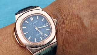 PLADEN Mens Wristwatch  Rose Gold amp Leather [upl. by Aicilihp]