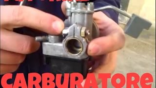 come smontare e carburare carburatore CIAO PIAGGIO [upl. by Yttiy]