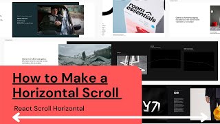 React Js  How to Make a Horizontal Scroll  Horizontal Website  React Scroll Horizontal [upl. by Cletis]