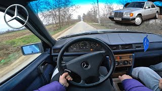 Mercedes Benz W124 300D 1989 110HP  POV TEST Drive [upl. by Nnair]