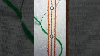 💚Super easy basic hand embroidery split stitch🥰 [upl. by Hatti]