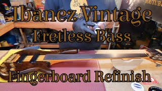 Ibanez Fretless Bass Fingerboard Refinish Part One EP432 [upl. by Lonna43]