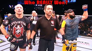 Lets put an End to thisWho REALLY Won Georges St Pierre vs Johny Hendricks [upl. by Drannel]