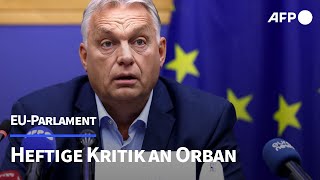 Vor Rede im EUParlament Orban kritisiert EU und will TrumpSieg feiern  AFP [upl. by Hindorff]