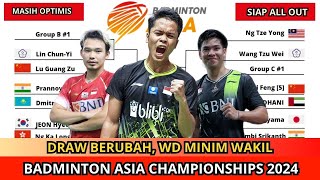 UPDATE HASIL DRAWING BADMINTON ASIA CHAMPIONSHIPS 2024 [upl. by Kramnhoj]