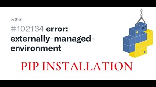 How to solve pip install error This environment is externally managed [upl. by Eannej]