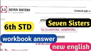 Class 6 English Chapter 32 Seven sisters Workbook answer  6th STD English 32 Seven sisters [upl. by Sayed310]