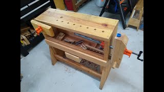 Pros amp Cons Small woodworking workbench [upl. by Inaluahek]