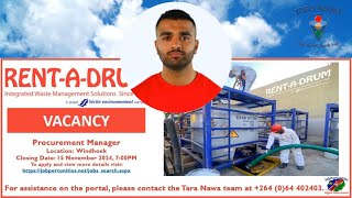 🥁🛢️🪘Vacancy Rent A Drum Procurement Manager Closing Date 15 Nov 2024 [upl. by Norag856]