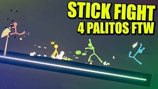 4 PALITOS COMPETITIVO  STICK FIGHT  Gameplay Español  vicio one more time [upl. by Ayital]