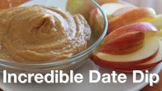 Incredible Date Dip Recipe  Like mock peanut butter  Low Fat Raw Vegan No Nuts [upl. by Ellesor]