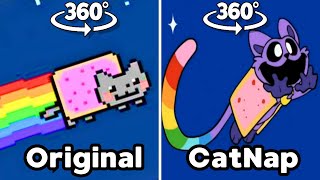 360º VR Nyan Cat Meme VS Nyan CatNap Poppy Playtime meme [upl. by Ennairrek]