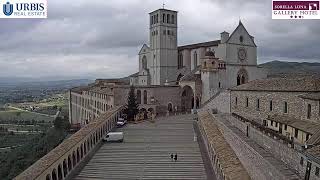 Assisi Live Webcam Basilica di San Francesco [upl. by Ateuqahs]