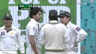 mohammad sami 3 wickets and hattrick chance vs australia 2010 2nd test sydneyflv [upl. by Deibel421]