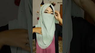 Niqab diye full coverage hijab tutorial shortvideo foryou shortvideo love shorts hijab [upl. by Angelina]