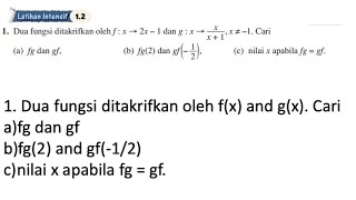 Latihan Intensif 12 No 1  Bab 1 Fungsi  12 Fungsi Gubahan  Add Maths Form 4  Tingkatan 4 [upl. by Marienthal362]