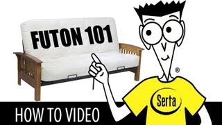 Futon 101  Serta Futon Assembly Instructions for Dummies How To Video [upl. by Gould]