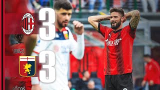 Giroud scores in sixgoal thriller  AC Milan 33 Genoa  Highlights Serie A [upl. by Cheke700]