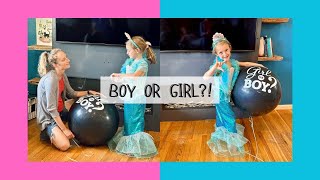 Telling Sadie the Gender of Baby 3  Gender Reveal 💙🩷🤟🏻 [upl. by Hube198]