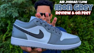 Iron Grey Jordan 1 Low  Review amp On Feet [upl. by Erastus]