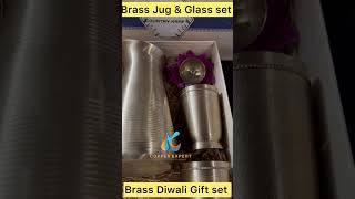 Diwali Gift Hamper  Brass jug and glass set  Handmade Diwali Gift  Corporate Gift  Brassware [upl. by Assina]