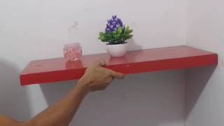 👉 Como instalar una repisa flotante de madera  ✅ muy fácil [upl. by Newnorb]