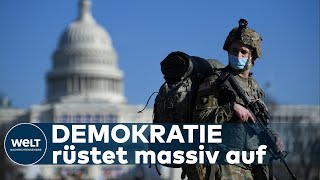 WEHRHAFTE DEMOKRATIE Bewaffnete Nationalgarde machen USKapitol zur Festung [upl. by Sanfred341]