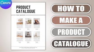 How to make a Product Catalogue in CANVA  Product Brochure  Flyer [upl. by Cobby]