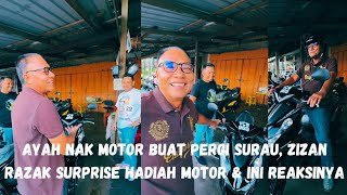 ZIZAN RAZAK SURPRISE BELIKAN AYAH MOTOR NAK KE SURAU TENGOK REAKSINYA [upl. by Nagam813]