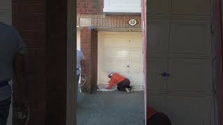 Preparing Garage Door with wood filler before priming followed by 2 coats of paint [upl. by Jamima]